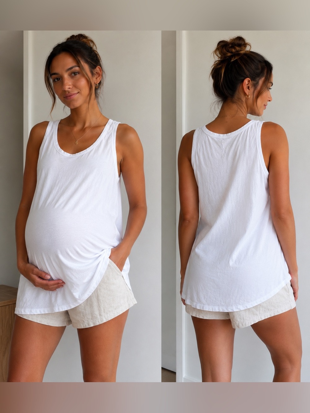 Bae maternity White Tank Top